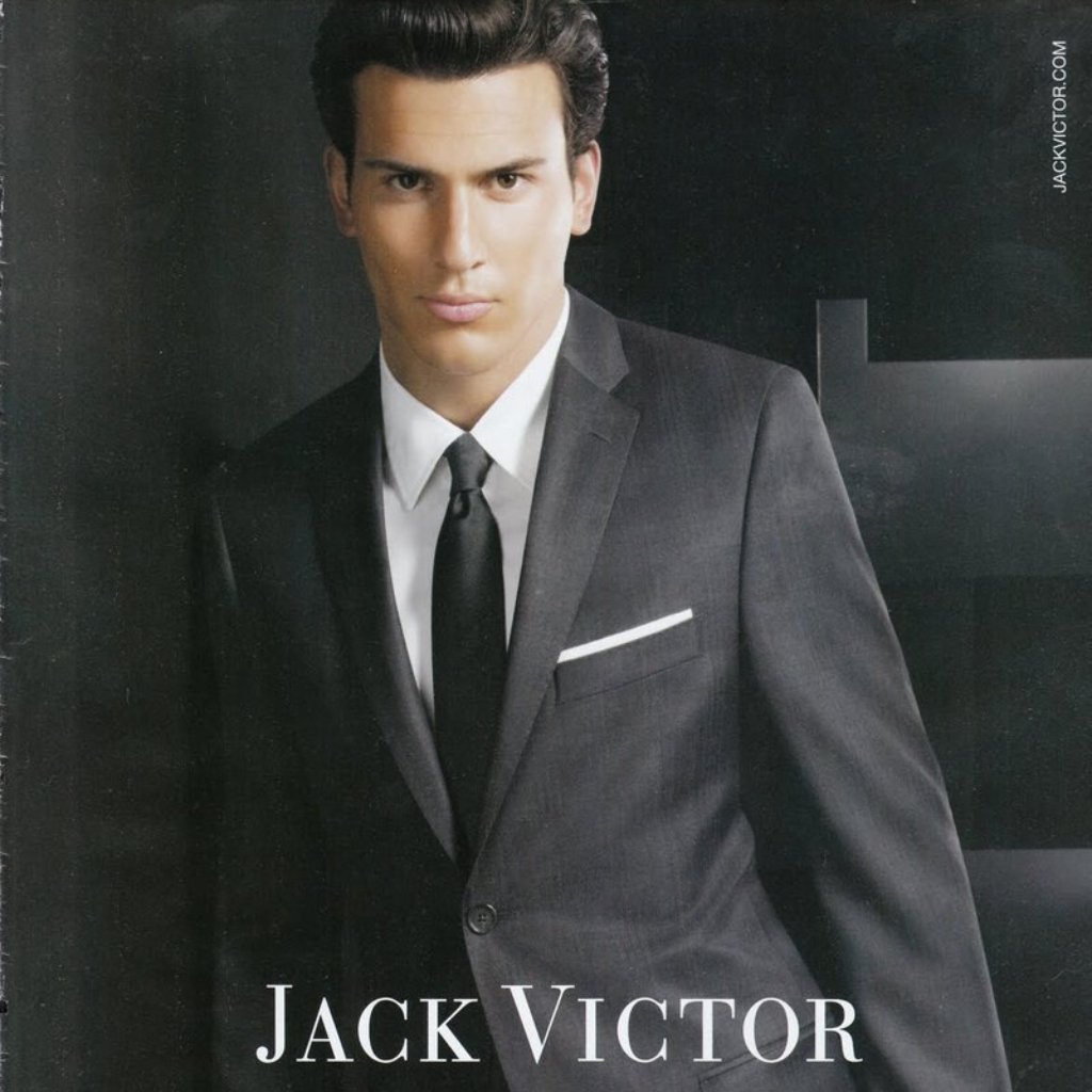 Jack Victor (Canada) Men's "Peossimo" Elegant Charcoal Luxury 2pc Suit